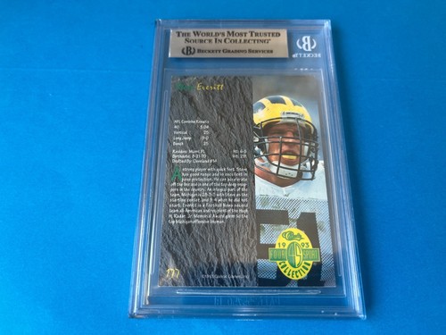 Steve Everitt 1993 Classic Four Sport Rookie Card Signed Auto Beckett BAS - Picture 2 of 2