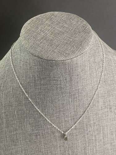 Silvertone Smoky Quartz 18” Chain Lightweight Casual Cocktail Dress Pendant - Afbeelding 1 van 9