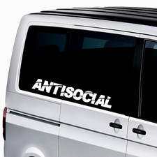 Autoaufkleber Antisocial Tuning Sticker Scheibenaufkleber Auto Aufkleber 35x5 cm