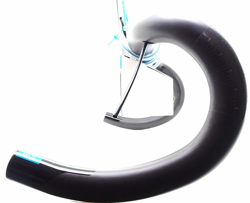 Manillar/barra de caída compacta de carbono Shimano PRO Vibe 31,8 mm x 40 cm se adapta a Di2 Foto 2 de 4