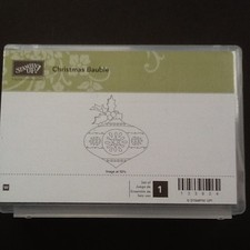 Stampin' Up Retired Christmas Bauble Clear Mount Stamp Set