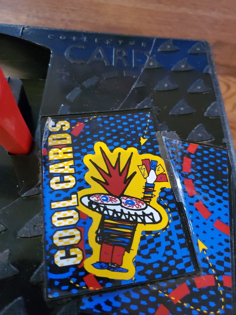 Vtg 1995 Suncast Just Stuff Trading Card Case Black W Dividers