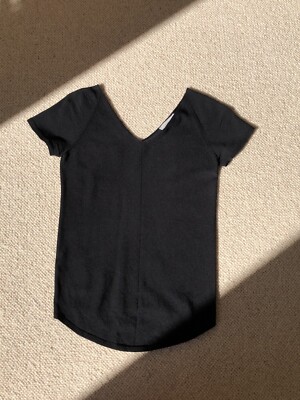 Lemaire black jersey top size small *see description