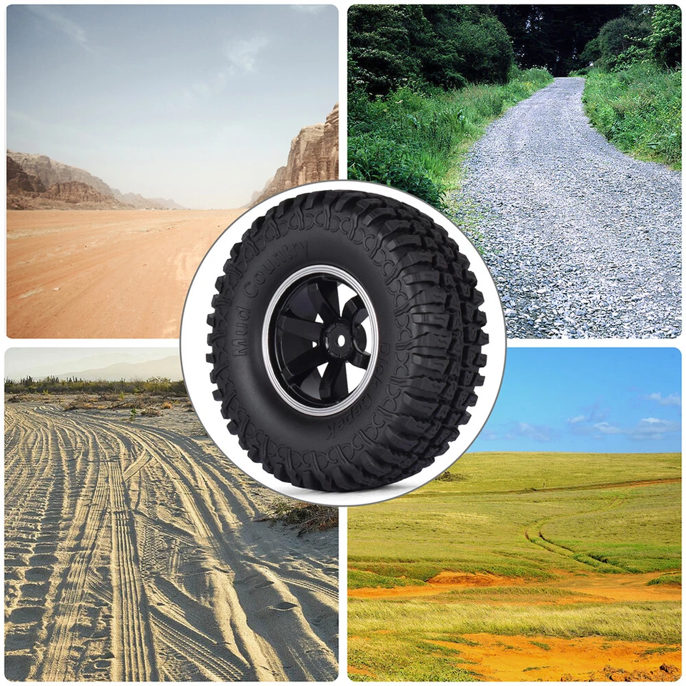 AUSTARHOBBY 1/10 RC Reifen 1,9 Zoll Felge für 1/10 HSP SCX10 TRX4 TRX-6 RC Auto - Bild 4 von 4