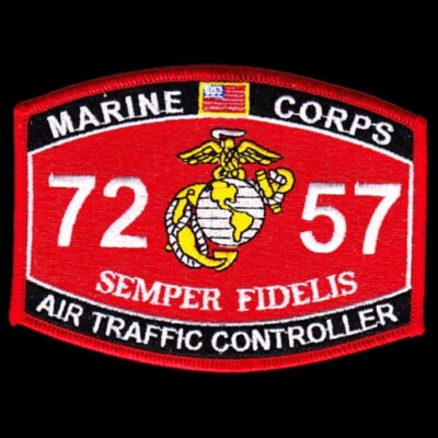 MOS 7257 AIR TRAFFIC CONTROLLER  HAT Patch US MARINES PIN UP CBRN MARINE VETERAN