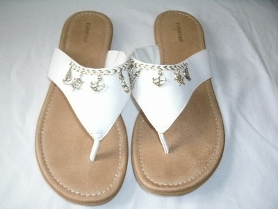 Women's White Sandals by St. John's Bay/ Size 9 Medium | eBay