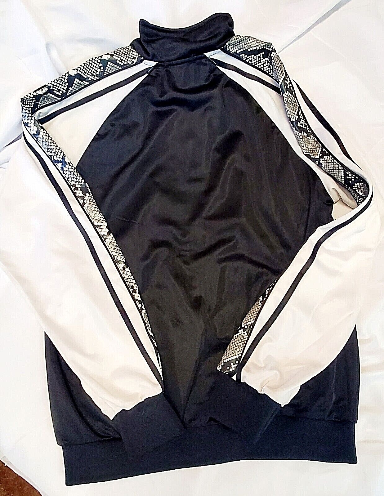 FASHION NOVA MEN PYTHON PRINT TRACK JACKET FULL Z… - image 5