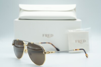 NEW FRED FG 40024U 30E GOLD WITH SILVER AUTHENTIC SUNGLASSES FRAMES 60-11