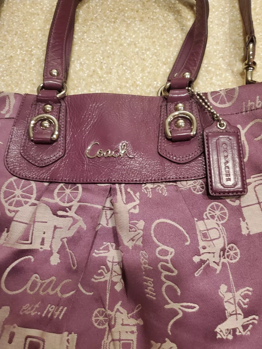 Leather crossbody bag Coach Purple in Leather - 30863896