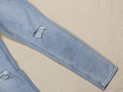 Free Assembly High Rise Skinny Jeans Light Wash Stretch Distressed Women's Sz 10 - Picture 5 of 12