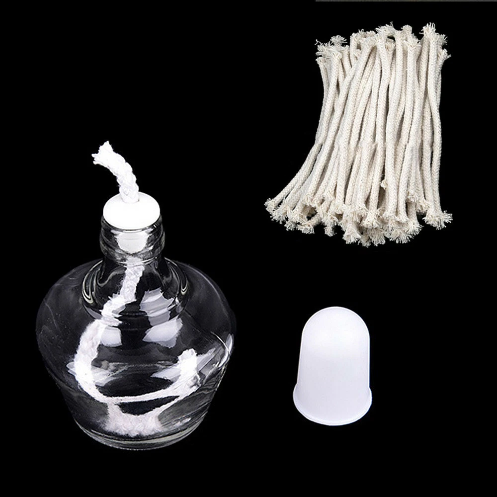 10Pcs 15cm Alcohol Oil Lamp Cotton Wick Burner Torch Wine Bottle Replacement DIY