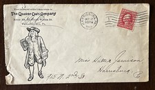 RARE QUAKER OATS COMPANY 1911 PENNSYLVANIA COVER