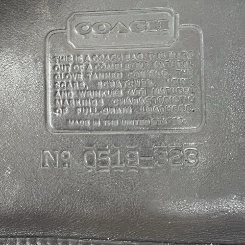 Coach Oliver Vintage Black Leather Bag USA Front Pocket Crossbody Satchel 80s - Picture 13 of 15