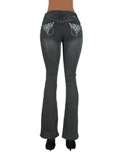 Women's Colombian style, Butt Lift, Stretch Push Up Boot Leg Jeans DJ-5202