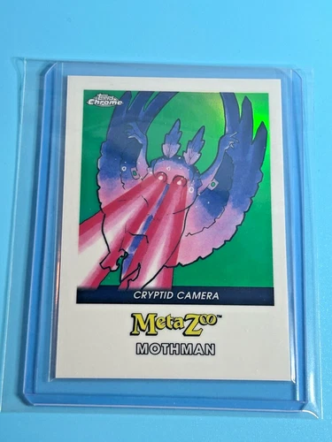 2022 Topps Chrome Metazoo Cryptid Camera Mothman Green /99 #45-F Series 0