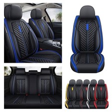 Car Seat Covers For Jeep 5-seats Leather Cushion Black Blue Protective