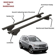 2 Pcs Schwarz Kreuz Stangen f&uuml;r Mercedes Gl-Klasse X164 SUV 2006-2012