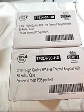 2 boxes - 50 Rolls each, 2 1/4" x 50 Thermal Receipt Paper BPA Free = 100Rolls!