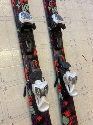 K2 JUVY TWIN TIP YOUTH /KIDS SKIS 119cm w MARKER 7.0 ADJUSTABLE