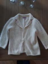 Cream Lambswool/Angora Cardigan Monsoon. 12-14