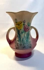 Vintage HULL Pottery POPPY Matte Pink Double Handles Vase # 607-6 1/2" RARE SIZE