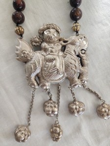 Qing Dynasty Antique Chinese Silver Oilin Pendant
