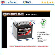EFB Battery fits MAZDA CX3 DK 2.0 1.5D 1.8D 2015 on Stop Start 005L EFB 520A New