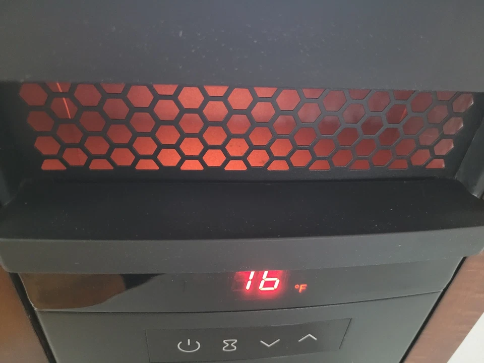 Calentador Eléctrico Infrarrojo Portátil Calidad Duraflame, 1500W, ¡Sin Control Remoto! Foto 3 de 4