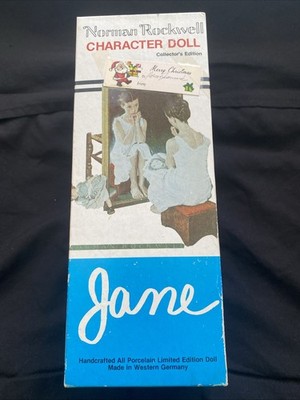 1982 Norman Rockwell  JANE  porcelain doll with original box