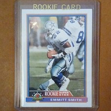 Bowman 1991 Emmitt Smith #3 Rookie Superstar Dallas Cowboys NFL Football Card
