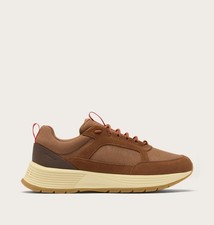 Sorel Shoes Men's Casual Sneakers OUTING SE WP Velvet Tan, Bright Red