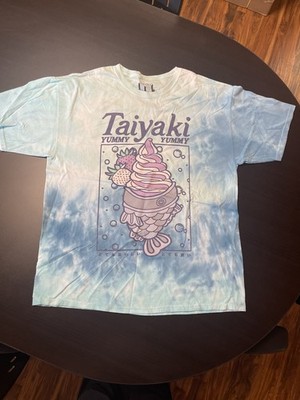 Isaac Morris  Blue Yummy Japanese Taiyaki Unisex Short Sleeve T-Shirt Size XXL