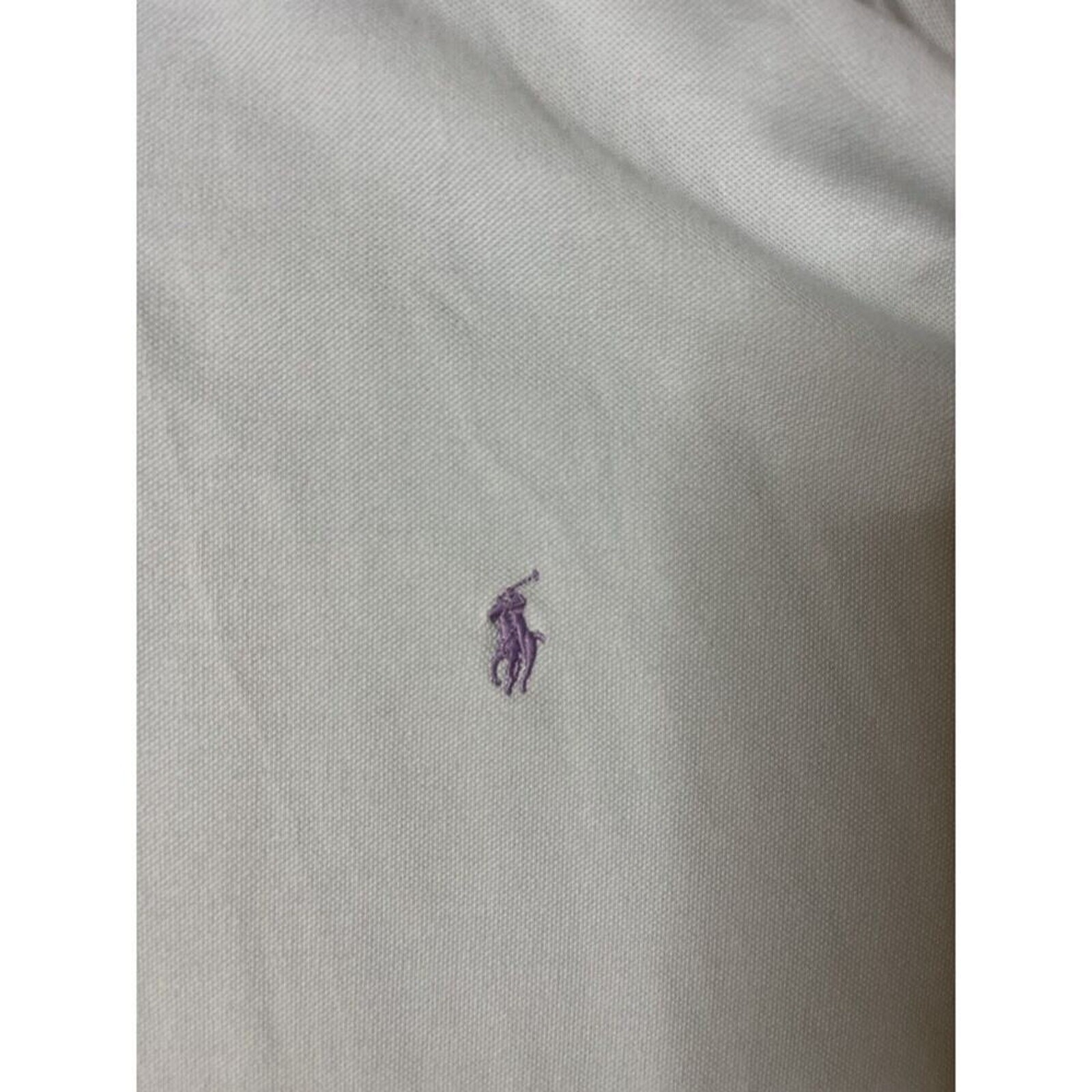 Polo Ralph Lauren Mens 4XLT White Polo Shirt Light Blue Pony Logo Cotton thumbnail 3