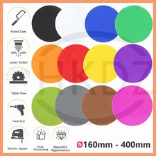 Colour Plastic Perspex Acrylicglss Circle Discs Diameter  160mm- 250mm Thick 2mm
