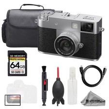 FUJIFILM X half Compact Digital Camera Silver   64GB  Bag -Basic Kit
