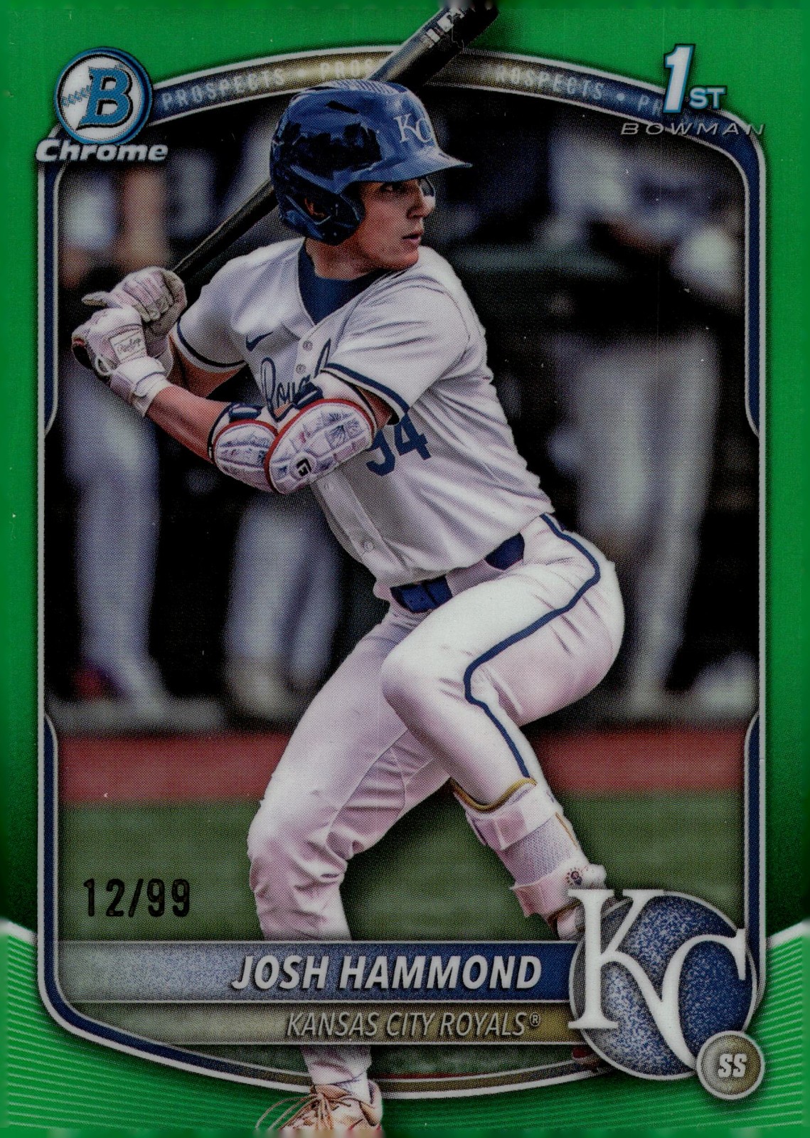 2025 Bowman Chrome Draft Green Refractors #BDC185 Josh Hammond 1st 12/99 - NM-MT