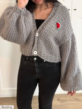 handmade cardigan women 70%wool