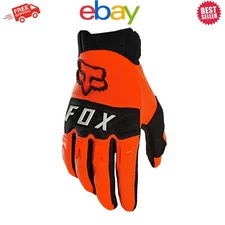 High-Performance Men's Dirtpaw Motocross Gloves - Large Size Fluorescent Orange