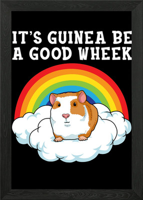 Meerschweinchen Geschenk Wheek gerahmtes Wandbild Poster Leinwanddruck Bild