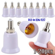 1/5/10/20Pcs E12 to E26/E27 Light Bulb Socket Adapter Base Chandelier Converter