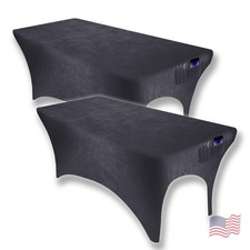 2 Pk of Velvet Stretchy Massage Bed Table Sheet Cover for Lash Bed or Massage...
