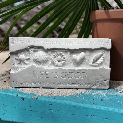 Life Is Good Schild Silikon Gießform Garten Deko Sprüche Liebe DIY Beton Raysin