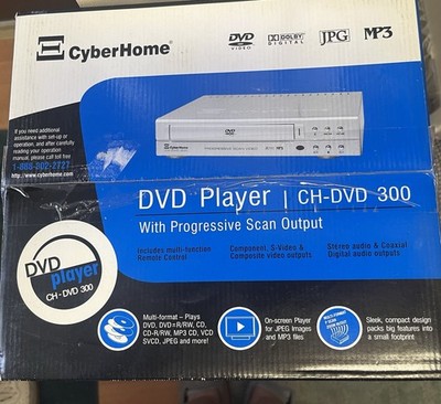 NEW! Sealed CyberHome CH-DVD 300 Progressive Scan DVD Player Silver
