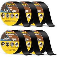 Joist Tape for Decking 2'' X 50', 6 Rolls Weather Resistance Butyl Tape, Wate...