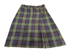 Lands End School Uniform Plaid A-Line Skirt Hunter/Classic Navy Plaid Size 16