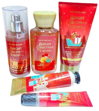 Bath  Body Works 5 pc BRIGHT CHRISTMAS MORNING Travel Size FREE Ship