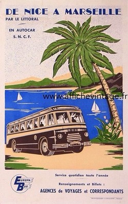 POSTER POSTER Provence Alpen Cote D Azur Riviera Nizza Marseille