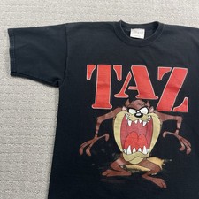 Vintage 90s Taz Tasmanian Devil Big Graphic Spell Out Looney Tunes Tshirt