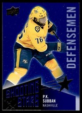 2018-19 Upper Deck Shooting Stars Defensemen P.K. Subban Nashville Predators