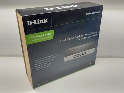 D-Link 16-Port Gigabit EasySmart Metal Desktop or Rackmount Switch DGS-1100-16